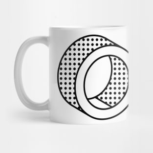 3D Ben Day Dot Isometric Letter O Mug